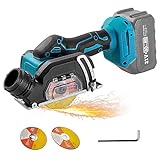 Akku Kreissäge für Makita 18V Batterie, 19500RPM Handkreissäge mit 2 Sägeblättern,...