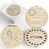 LumeeStar® Zahndose Milchzähne mit Namen zum Aufstellen | Zahnbox für Milchzähne Mädchen mit...