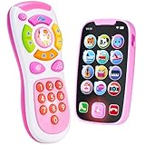 JOYIN Rosa Telefon Baby Spielzeug Handy Ab 1 Jahr, Musikalische Spielzeuge Für Babies, 2 pc...