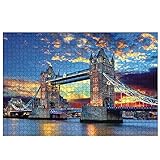 London Puzzle 1000 Teile Puzzle Stadt Puzzle mit London-Motiv Herausforderndes...