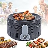 Rauchfreier Holzkohlegrill – tragbarer Tischgrill für Camping, Wandern und Picknicks –...