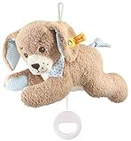 Steiff 239700 Gute-Nacht-Hund Spieluhr Plüschtier, Mehrfarbig, Medium, 22 cm