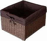 Regalkorb Schrankkorb *Dina* Korb Korbbox braun 26,5x19x31,5 cm Organizer Aufbewahrung eckig