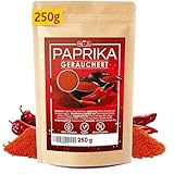 He-Ju Geräuchertes Paprikapulver (smoked) süß, 250 g Paprika geräuchert süß gemahlen, vegan,...