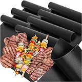 BBQ Grillmatte, Antihaft 8er Set 40x33cm Grillmatten, Backmatte für Holzkohle & Backen, Backpapier...