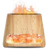 SALKING 2-in-1 Aroma Diffuser & Salt Range Pakistan Leuchte, Flammeneffekt Diffusor für ätherische...