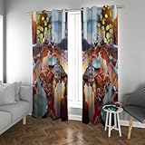 LANDOCROWN Weihnachten Neujahr Party Vorhänge Familientreffen Polyester Ösen Top Verdunkelung...