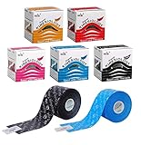 Nasara Original Kinesiologisches Physio Sport Tape: 5er Sparset mit 5 Tapes für Sport und Medizin...