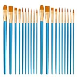 CNMTCCO Pinsel Set, 20Stück Hochwertige Pinsel mit Holzgriffen, Premium Nylon Acrylfarben...