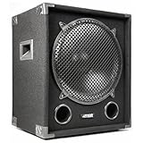 MAX15 SUB PA Subwoofer 15 Zoll, 1200 Watt - Woofer Tieftöner für Party DJ Disco, 2...