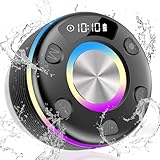 OYIB Bluetooth Duschlautsprecher, Bluetooth 5.3 Lautsprecher mit HD-Sound, Musikbox mit LED Licht,...