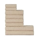 nottoc Handtücher Set Beige Baumwolle 2 x Badetuch 70x140cm + 4 x Handtuch 50x85cm + 2 x...