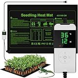 WADEO Heizmatte für Pflanzen groß, 55 w Sämlinge Heizmatte Wärmematte mit Thermostat 5°C bis...