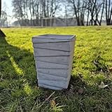 FABRIQ Moderner Stein Pflanzkübel 42 cm – Quadratische Blumenkübel 28x28 cm – Massiver...