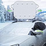 SAMHEITO Sonnenschutz Auto Frontscheibe Frontscheibenabdeckung Winter Scheibenabdeckung Auto...