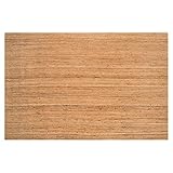 Hausattire Handgewebter Jute-Teppich, 2,4 x 25,4 cm, natürlich, wendbar, Boho-Teppich für Küche,...