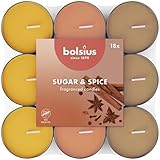 Bolsius - 18 Duft theelichter - Zucker und Gewürz - Brenndauer von 3,5 Stunden - Durchmesser 38 mm...