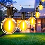 Lichterkette Außen LED Outdoor Strom - 10m Aussen Beleuchtung Balkon Garten Glühbirnen Pavillon...