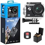 AKASO Action Cam,4K30FPS 20MP WiFi Unterwasserkamera 170°Ultra Weitwinkel Full HD Action Kamera mit...