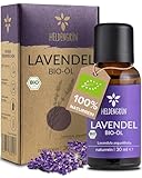 Heldengrün® BIO Lavendelöl [100% NATURREIN] - Der Echte Lavendel - Lavandula Angustifolia -...