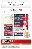 L'Oréal Paris Anti-Age Gesichtspflegeset mit Tagespflege und Tuchmaske, Mit Pro-Retinol,...