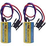 (2 Stück) A6BAT ER17330V/3,6V MR-BAT Lithium Industrie Batterie Größe 2/3A mit Stecker für FANUC...