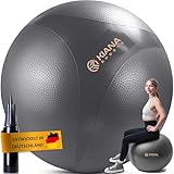 KIANA SPORTS® Gymnastikball & Sitzball - 4 Größen - Deutsche Entwicklung - Rutschfester Yoga Ball...
