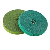 XIZAO 30m Pflanzenbinder-Klebeband grüne Gartenpflanzen Pflanzenbinder Klett Kabelbinder...
