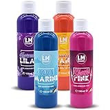 LM Acrylfarbe (4er Set - Splash of Summer) 4 x 150 ml Acryl-Farbe auf Wasserbasis - Hochpigmentiert,...