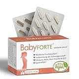 BabyFORTE Kinderwunsch Tabletten | vegan | Folsäure 800 μg, Quatrefolic, Maca, Inositol, Jod | 60...