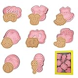 Ausstechformen Kinder, 8PCS Baby Shower Keksausstecher, 3D Baby Theme Cookies Cutter, Plastic...