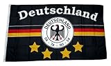 Fahne/Flagge Deutschland Fußball 4 Sterne Fan 90 x 150 cm