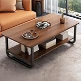 VTELGT Couchtisch, Wohnzimmertisch, Couchtisch aus Holz mit 2 Etagen Ablagen, Modern Sofatisch mit...