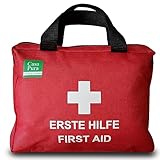 casa pura Erste Hilfe Tasche gefüllt - Notfalltasche Erste Hilfe Set Zuhause mit Verbandsmaterial,...