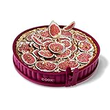 coox Quicheform mit Glasboden ⌀ 26 cm in Dunkelrot, perfekt backen und direkt auf dem Glasboden...