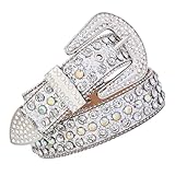 Yanyun Damen L1 Gürtel, Bringht Silver, L:fits Pants Size 37'-40'