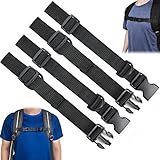 2 Stück Verstellbarer Brustgurt Rucksack, Schnellverschluss Rucksackgurt, Gurtband Rucksack...