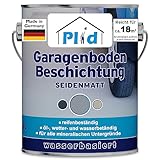 Plid® Garagenbodenbeschichtung Betonfarbe Außen & Innen frostsicher [2.5L Silbergrau] - Wasser &...