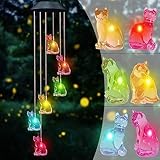 UXORSN Solar-Windspiel für Garten, Farbwechsel, dekorative Lichter, Geburtstagsgeschenke für...