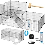 KESSER® Freigehege Gittergehege für Kaninchen aus Metallgitter XXL inkl. Tür Kleintiergehege...