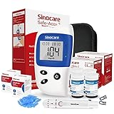 sinocare Blutzuckermessgerät, Diabetes Messgerät mit Blutzuckerteststreifen 100 und Blutlanzetten...