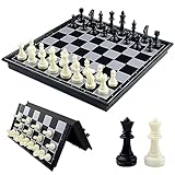 Fousenuk Schachbrett Magnetisch, Einklappbar Schachspiel Hochwertig, Reiseschach Figuren, Chess...