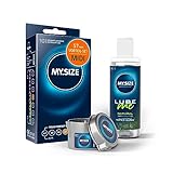 MY.SIZE Vorteilspack Kondome 57 mm, 10er Pack + Natural Gleitgel 100 ml + Massagekerze