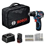 Bosch Professional 12V System Akku-Bohrschrauber GSR 12V-32 (Advanced KickBack Control,...