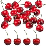 20 Stück Kirschen Deko,Gegen Verblassen Simulation Kirschenmodell Sorgfältig Künstliche...