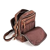 BAIGIO Schultertasche Umhängetasche Herren Leder Vintage Herrentasche Messenger Bag mit...