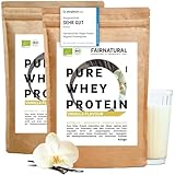 BIO WHEY Protein-Pulver Vanille ohne Chemie [Regional aus Deutschland] - Hochwertige Bio...