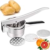 JmeGe Kartoffelpresse edelstahl, Potato Masher with 3 Interchangeable Spätzle Strainers, Kitchen...