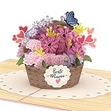 papercrush® Pop Up Karte Beste Mama Blumenkorb - 3D Geburtstagskarte mit Spruch & Blumen für beste...