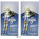 OsoRetail Packung mit 2 x 6 Beutel mit flüssigen Snacks für Katzen | Geschmack Lachs und Hühnchen...